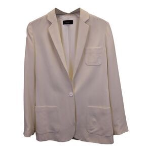 Joseph Single-Breasted Blazer in Ivory Silk